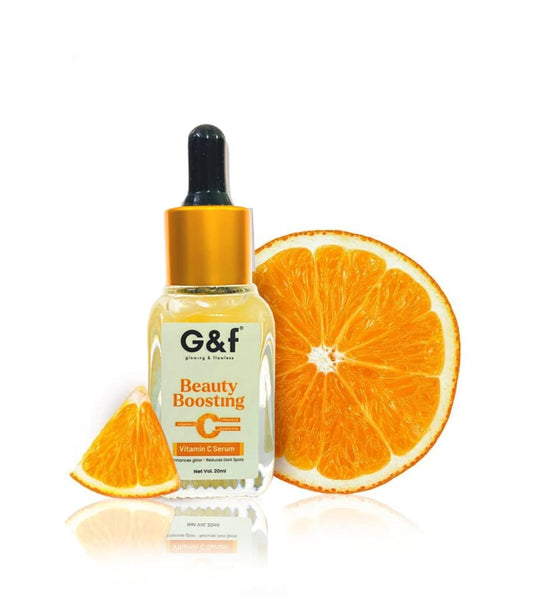 Radiant Glow Vitamin C Serum with Hyaluronic Acid & Vitamin E - Skin Brightening Formula with Shimmer for Beauty Boosting | 20ml